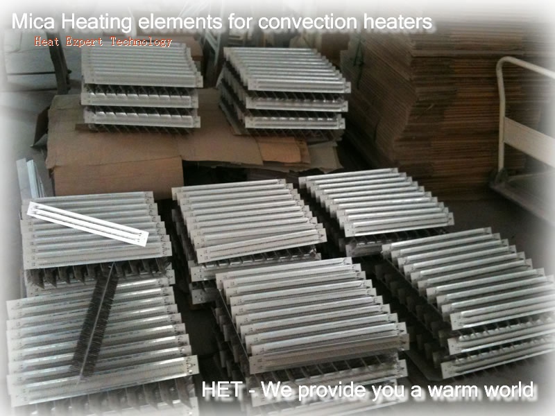 Mica heating elements for convection heater