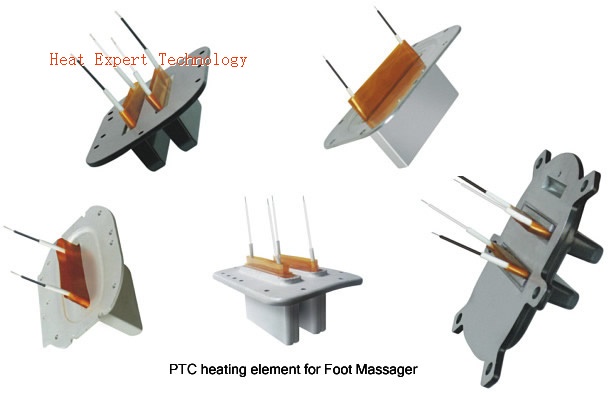 PTC heating element for foot massager