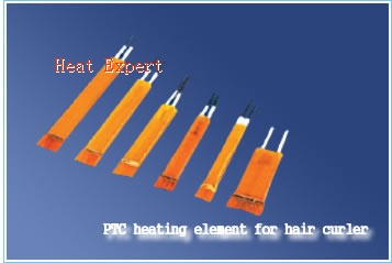 PTC heating element for hair curler